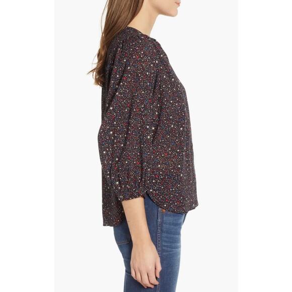 MADEWELL Women’s Starry Night Boho Peasant Style Knit Top large - Picture 3 of 7